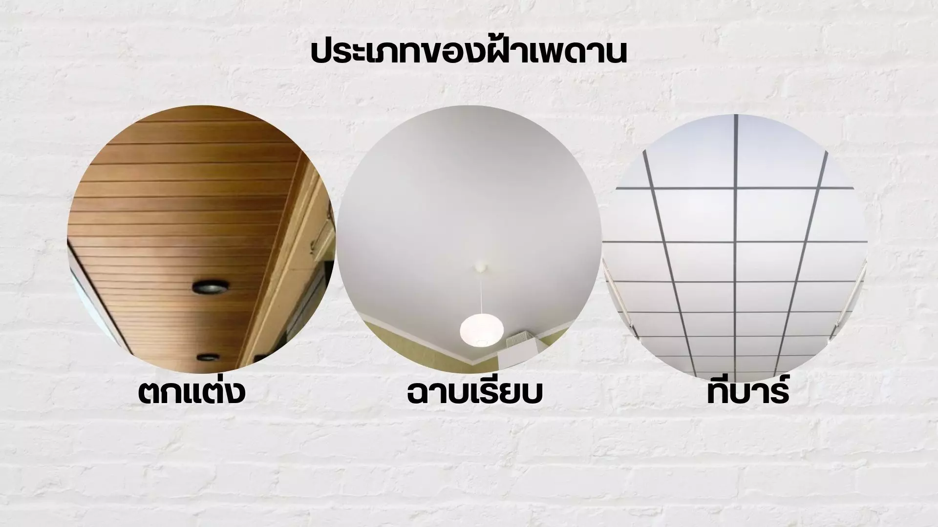 ประเภทฝ้าเพดาน